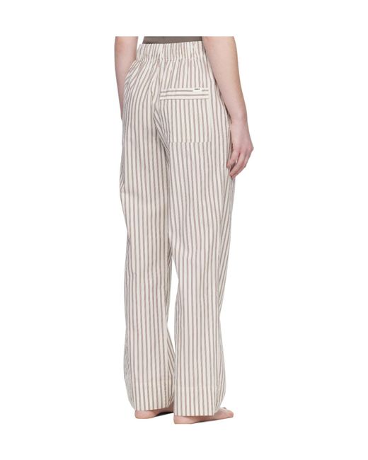 Tekla White Drawstring Pajama Pants for men