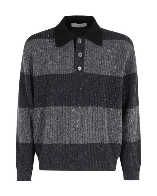 DUNST Gray Chunky Rugby Sweater for men