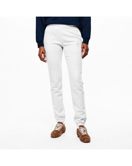 Anine Bing White Logo Detail Sweatpants