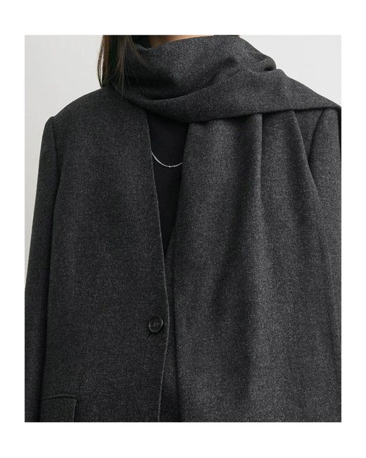 Totême  Black V-Neck Scarf Suit Jacket