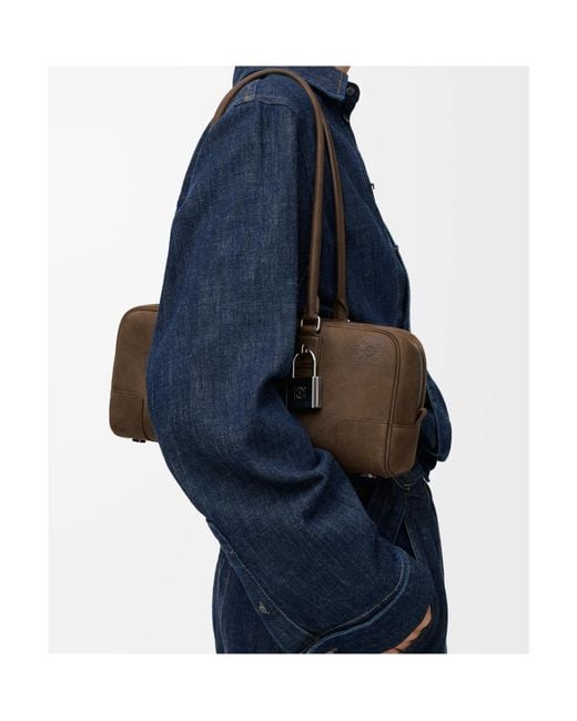 Loewe Brown Amazona 31 Padlock Tote Bag