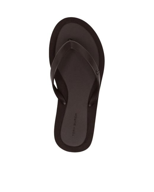 Tory Burch Brown Kira Padded Flip-Flop Sandals