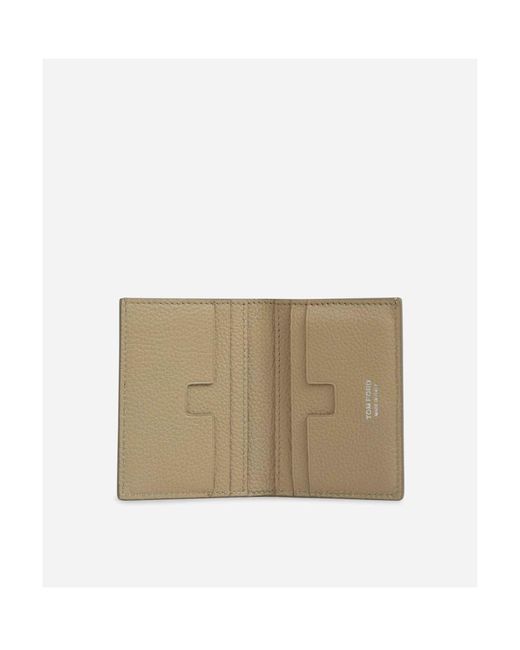 Tom Ford Natural Logo Printed Bi-Fold Wallet for men