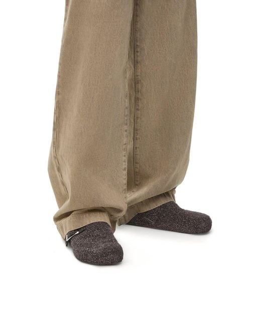 Loewe Brown Ease Buckle Mules for men