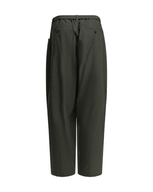 Sacai Green Drawstring Casual Pants for men