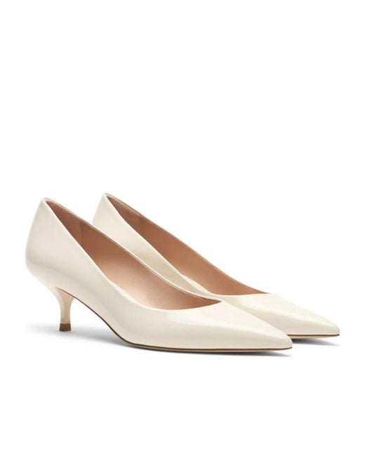 Stuart Weitzman White Stuart Power Pump 50