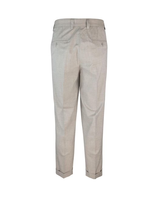 Paolo Pecora Gray Slim Fit Chino Pants for men