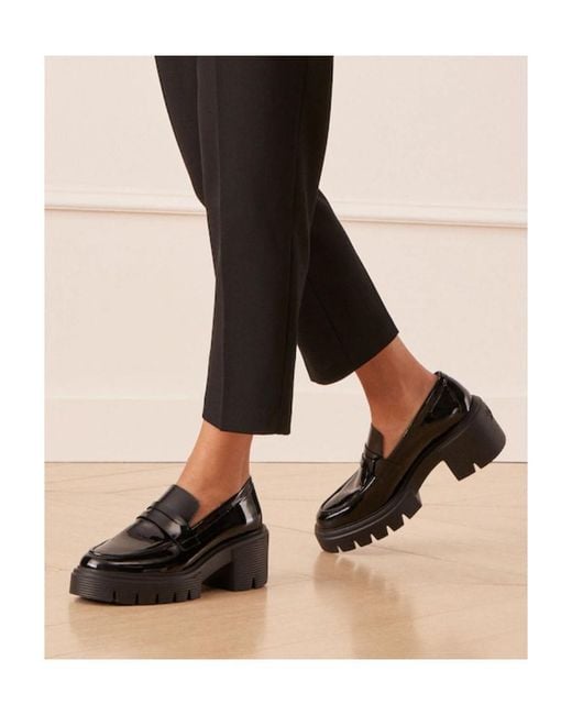 Stuart Weitzman Black Block-Heel Loafers