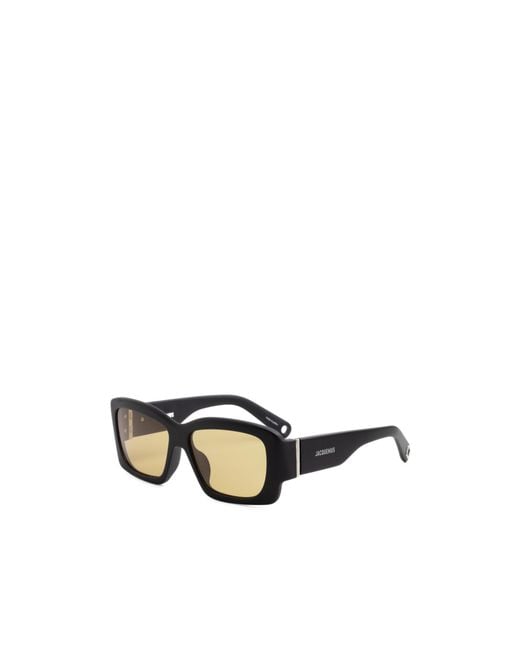 Jacquemus White Rectangle-Frame Sunglasses for men