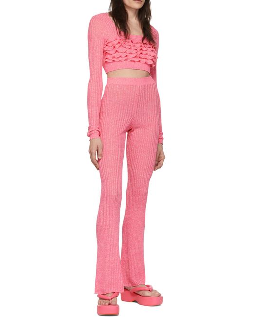 MSGM Pink Logo Sweatpants