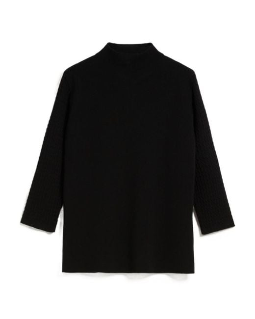 Max Mara Black Twisted Knitted Sweater
