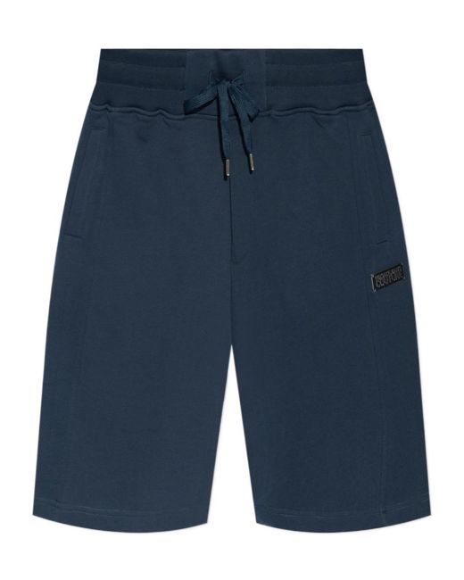 Versace Blue Jeans Couture Logo Drawstring Shorts for men