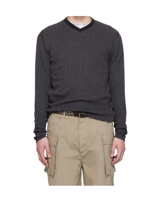 GIMAGUAS Blue V-Neck Sweater