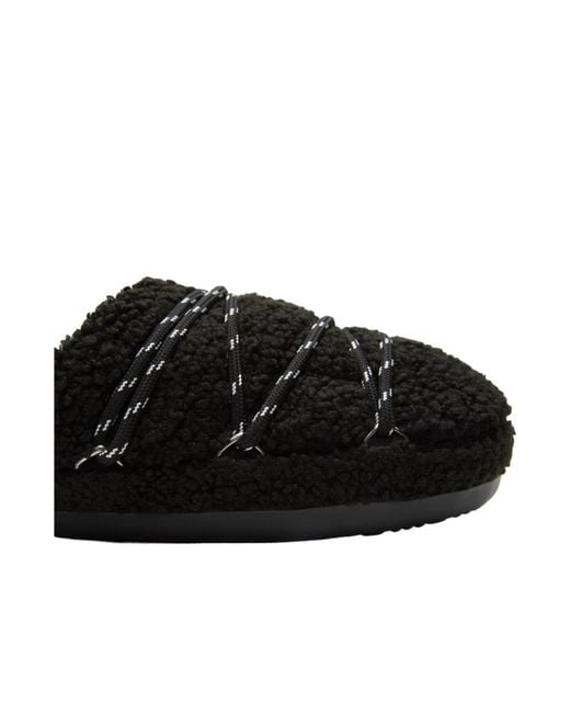 Moon Boot Black Brandy Terry Sandals