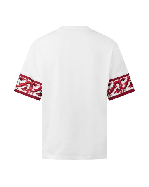 Dolce & Gabbana White Neck Short-Sleeve Tee for men
