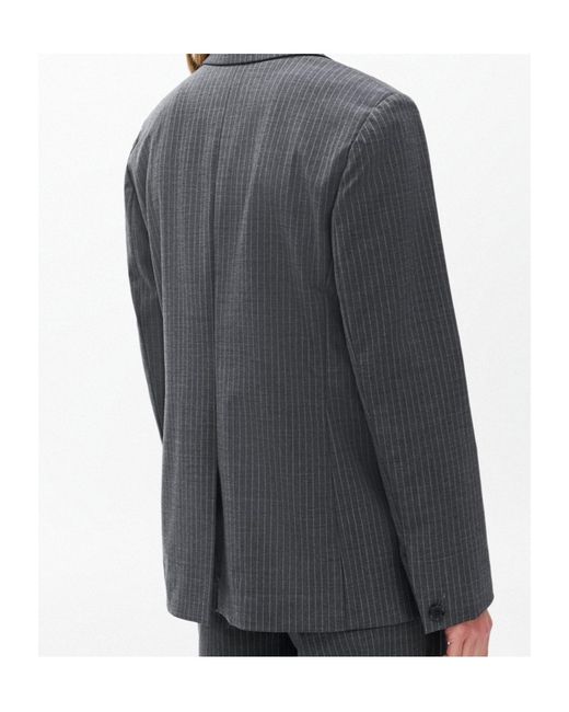 Rag & Bone Gray Striped Combination Suit Jacket