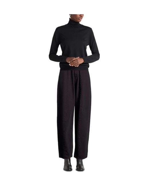 MM6 by Maison Margiela Blue Solid Color Denim Trousers