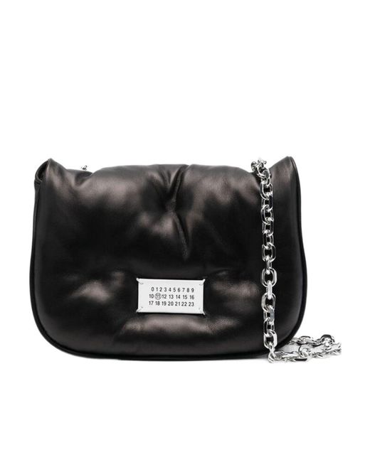 Maison Margiela Black Glam Slam Quilted Messenger Bag for men
