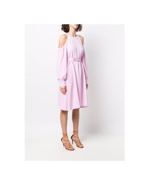 Stella McCartney Pink Off-Shoulder Midi Dress