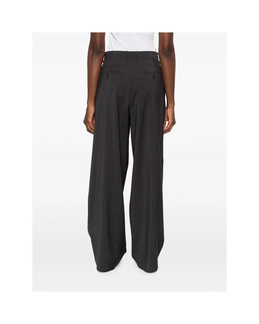 Max Mara Gray Casual Pants With Belt Loops