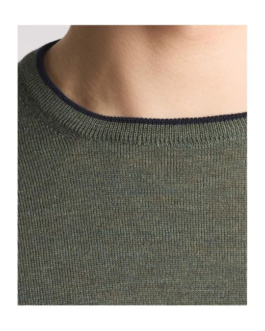 Fay Green Elbow-Patch Sweater for men