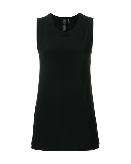 Norma Kamali Black Crewneck Sleeveless Tank Top