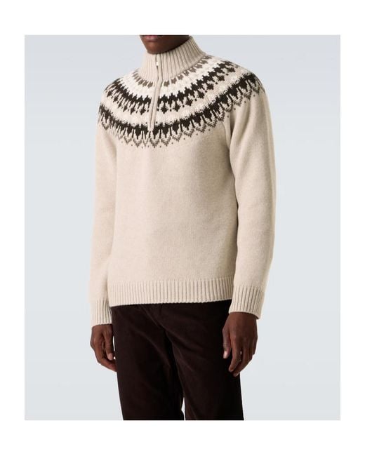 arch4 Gray Zippered Knit Sweater for men