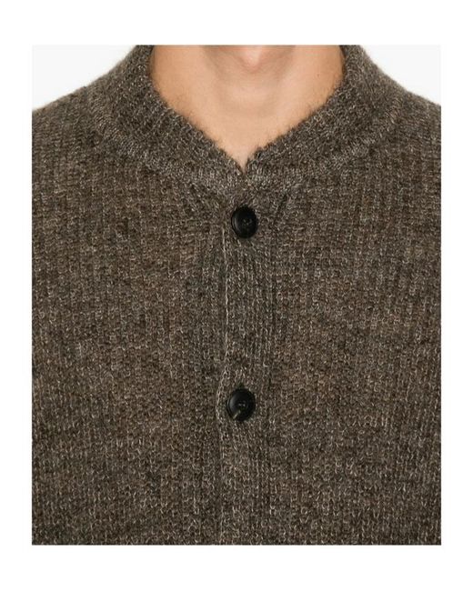 Giorgio Armani Brown Long-Sleeve Cardigan for men