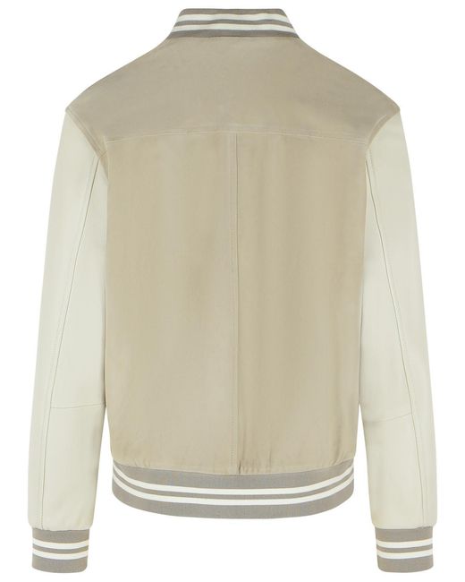 Eleventy Natural Snap-Button Bomber Jacket for men