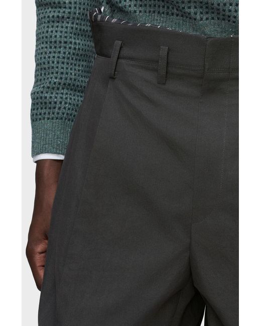 Maison Margiela Gray Pleated Tailored Shorts for men