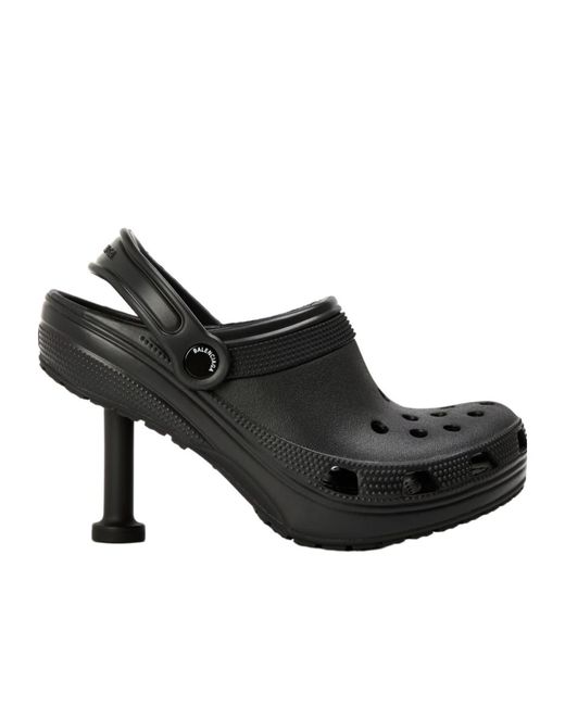 Balenciaga Black Adjustable Ankle Strap High-Heeled Sandals