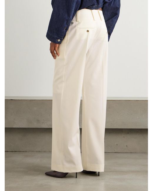 Patou White Belt Loop Casual Pants