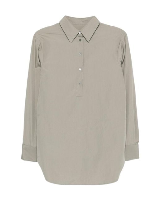 Dries Van Noten Gray Long-Sleeved Shirt