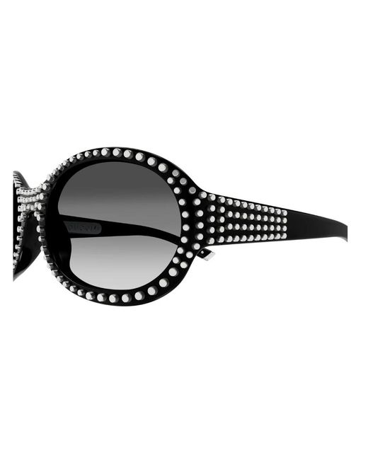 Gucci Black Eyewear Round Frame Sunglasses