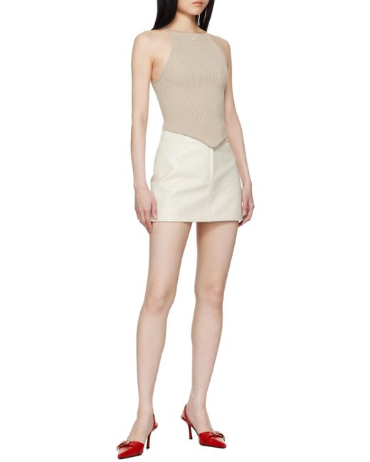 Courreges Green Courrèges Pointy Rib-Knit Tank Top