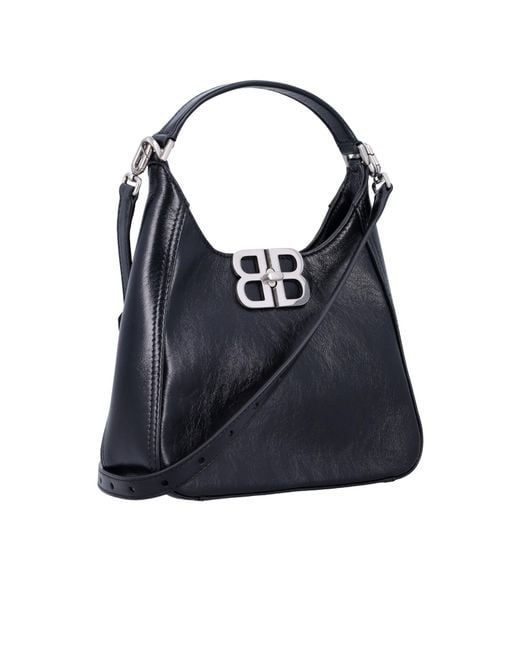 Balenciaga Black Bb Soft Small Hobo Bag