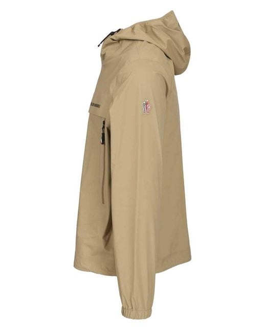 Moncler Natural Grenoble Shipton Hooded Shell Jacket for men