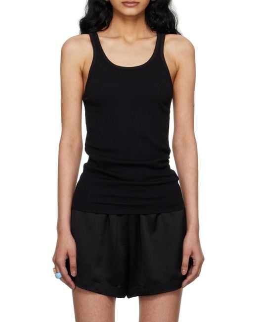 Agolde Black Sleeveless Knitted Top