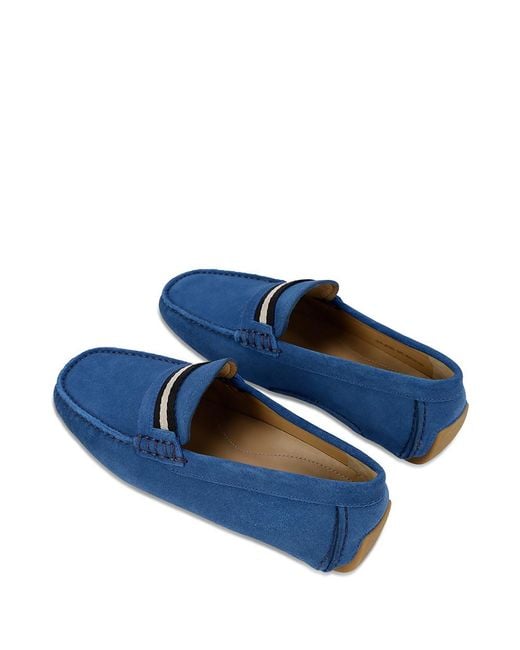 Bally Blue Logo Business Casual Shoes for men