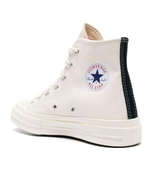 COMME DES GARÇONS PLAY White Lace-Up High-Top Casual Shoes for men