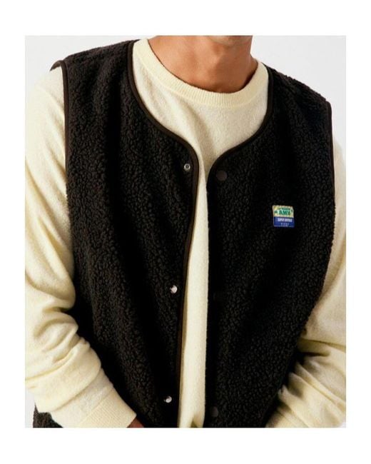 American Vintage Black Sleeveless Vest for men