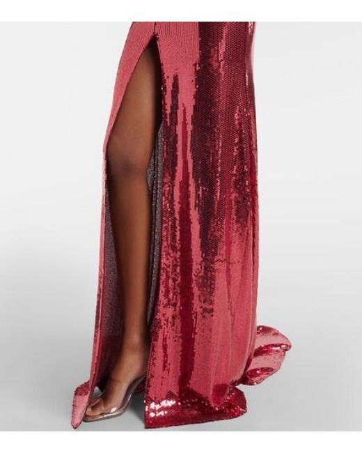 Alex Perry Red Sequined Gown