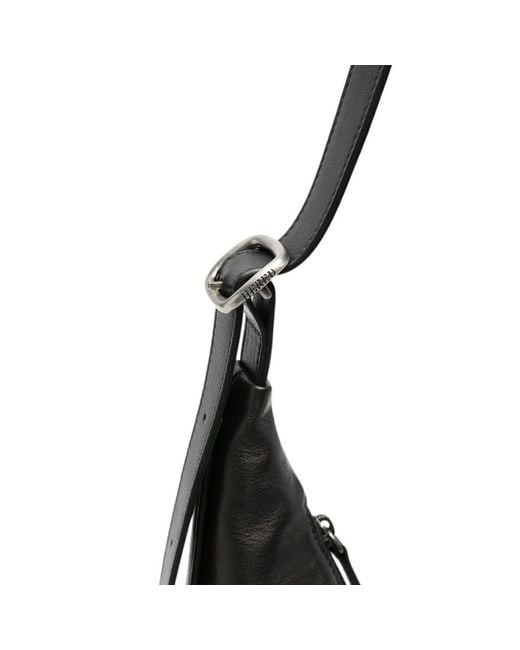 Hereu Black Fiblo Leather Shoulder Bag