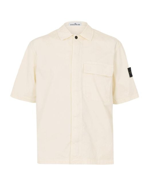 Stone Island White Casual Shirt Jacket for men