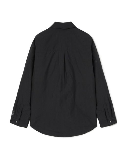Ambush Black Buttoned Long-Sleeved Padded Shirt Jacket for men