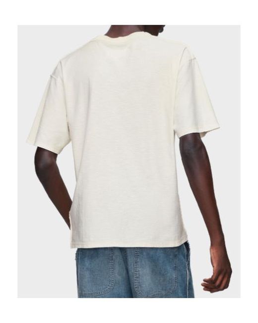 Maison Margiela White Contrast Stitch T-Shirt for men