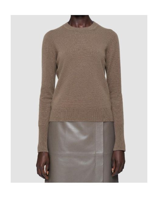 Joseph Brown Round-Neck Sweater