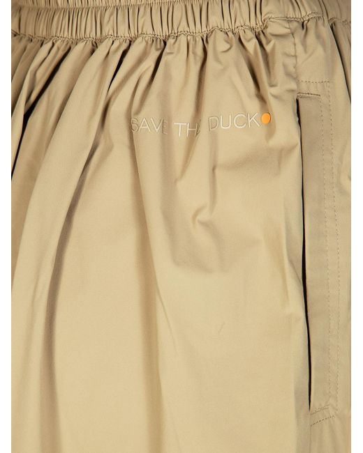 Save The Duck Natural Elasticated-Waist Midi Skirt