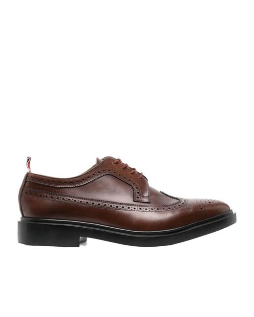 Thom Browne Brown Longwing Round-Toe Brogues for men