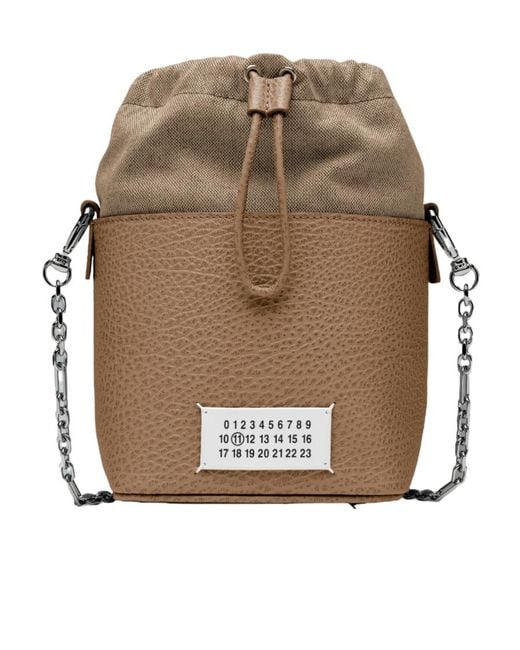 Maison Margiela Natural 5Ac Drawstring Bucket Bag